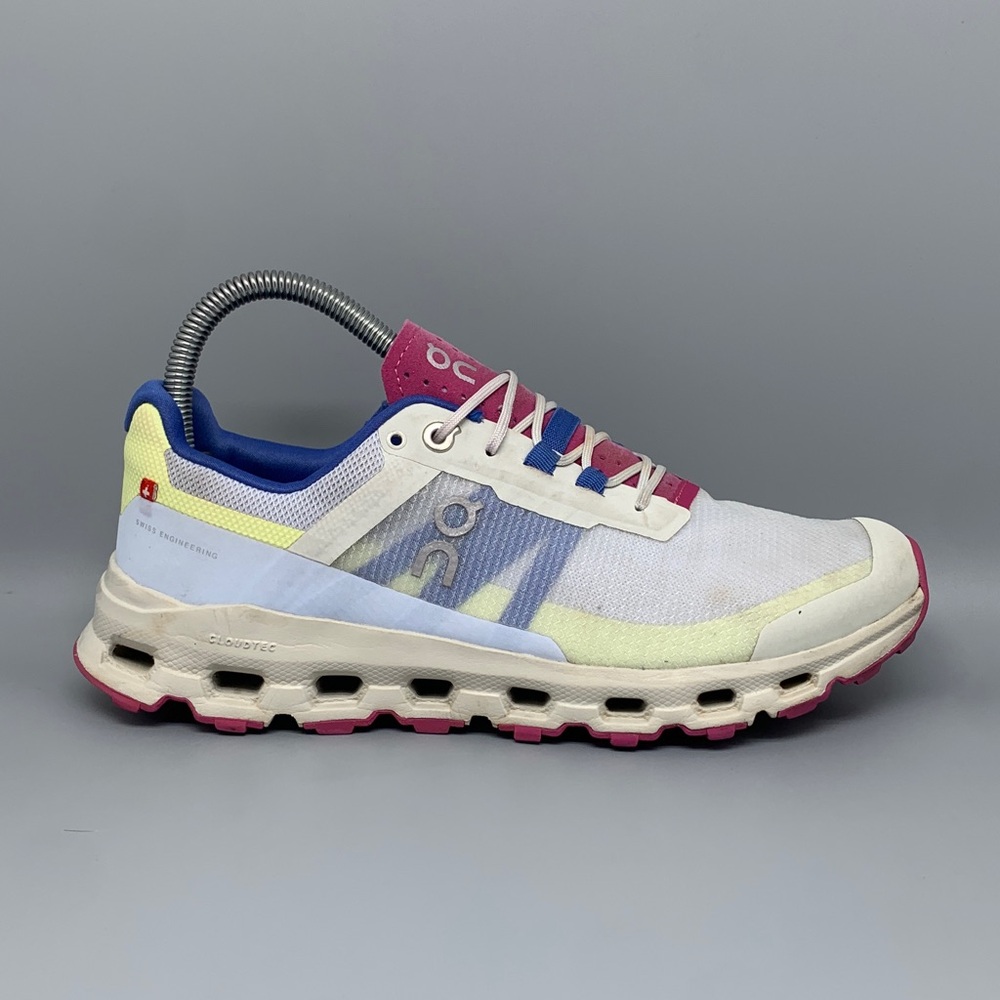 On Cloudventure Trail Pink Blue Running Shoes Women's Sz‎ 8 - Picture 5 of 11